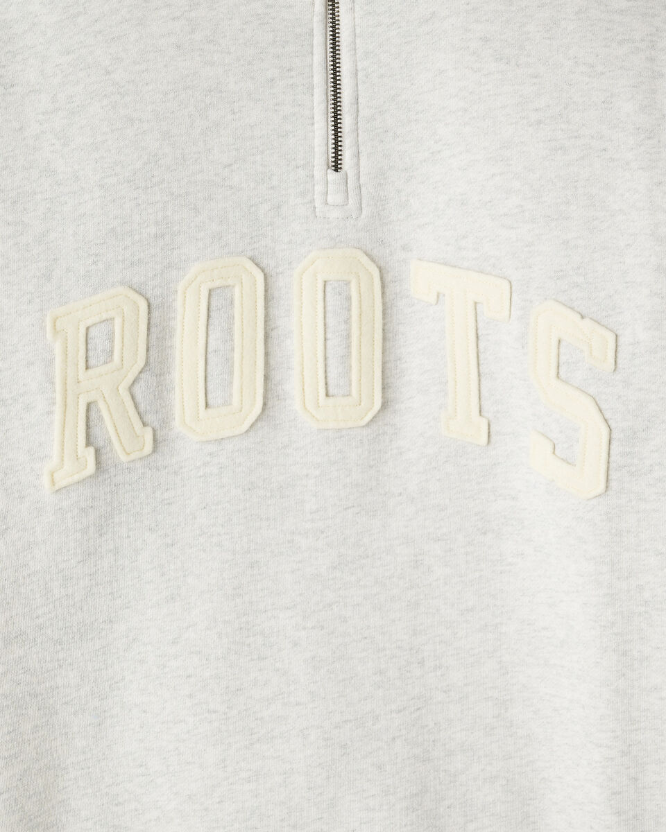 Roots Applique Half Zip Stein