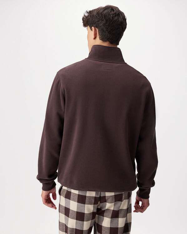 Plaid Applique Quarter Zip