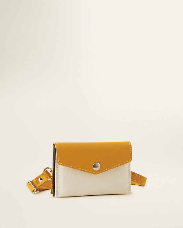 Mini sac à goussets latéraux en accordéon en cuir Cervino