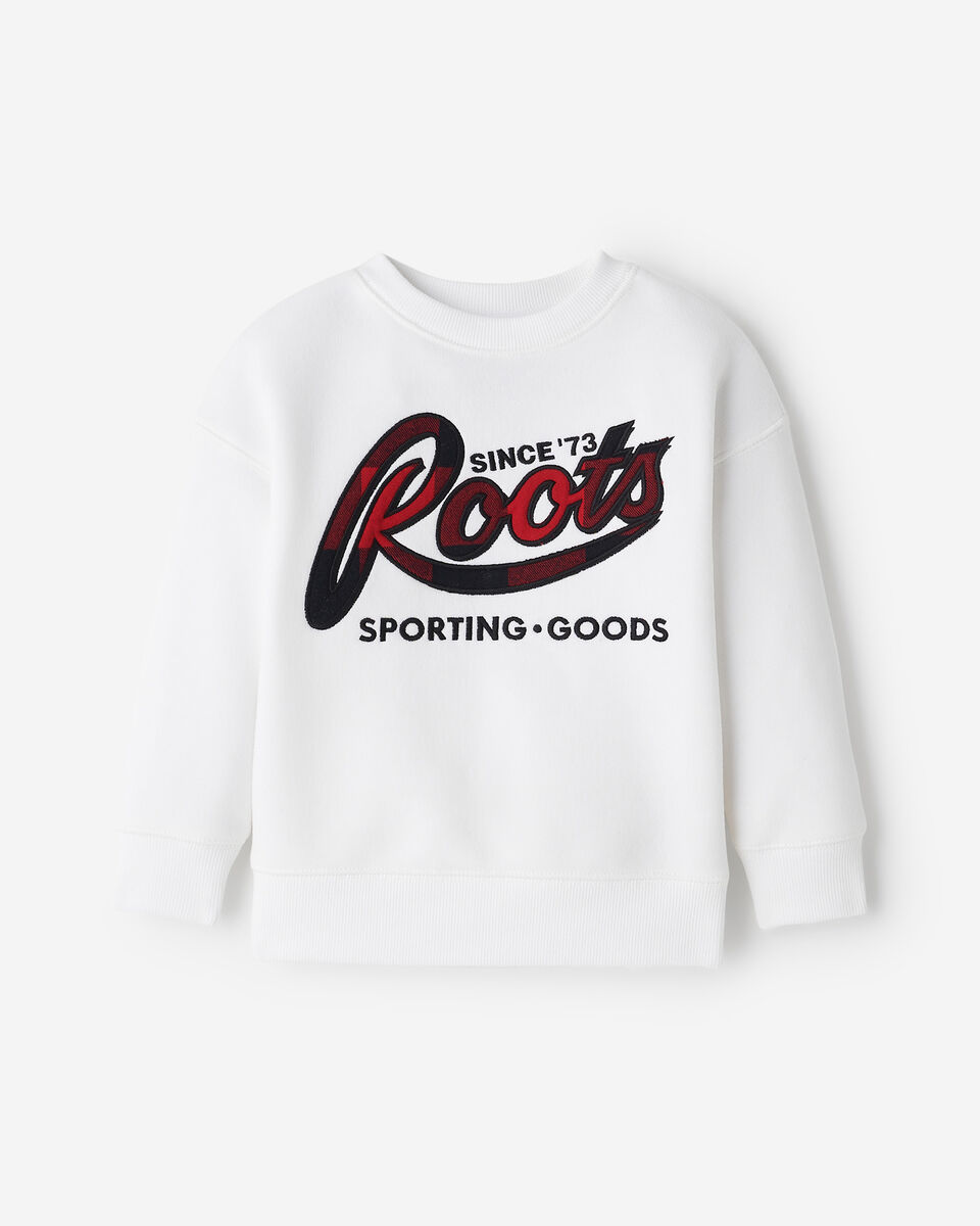 Toddler Plaid Applique Crew Sweatshirt