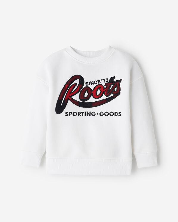 Toddler Plaid Applique Crew Sweatshirt