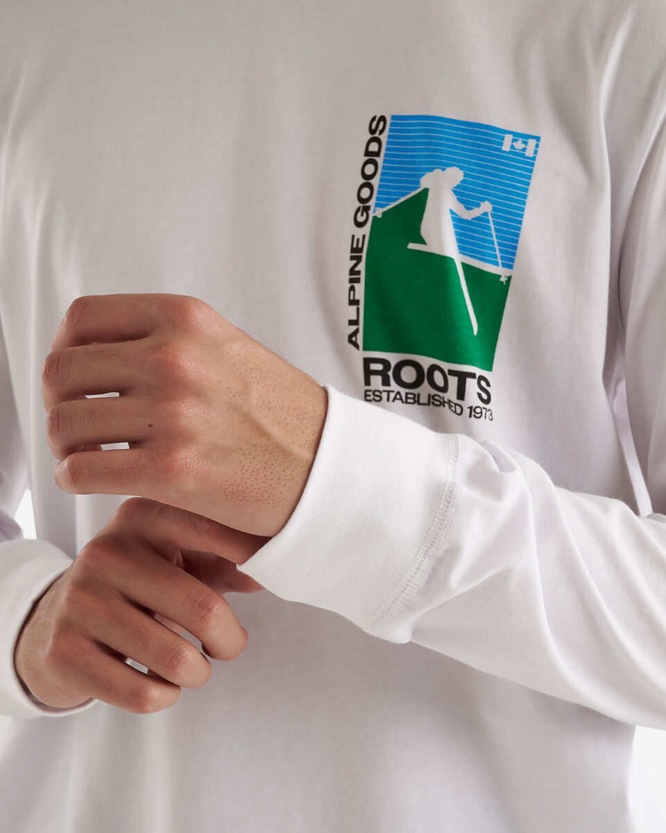 T-shirt à manches longues rétro alpin pour homme