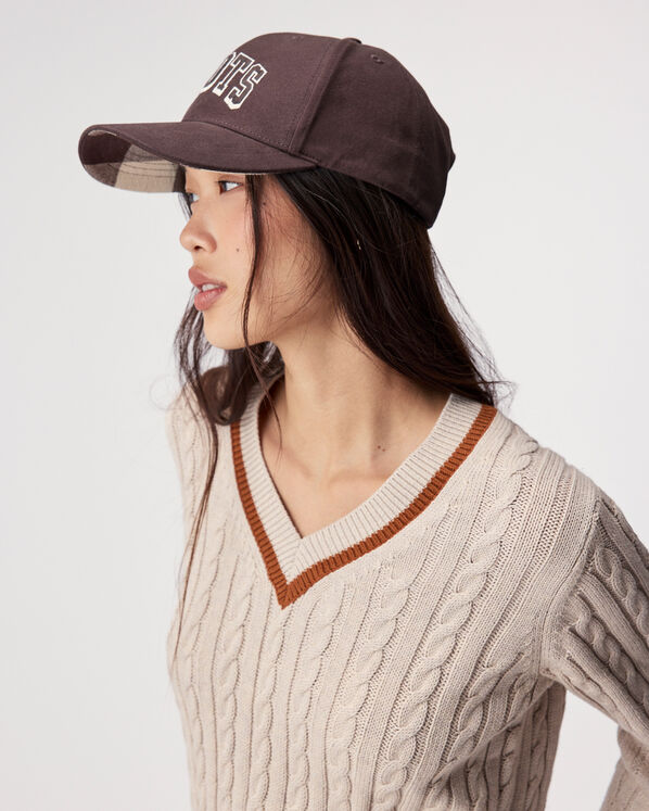 Plaid Applique Baseball Cap