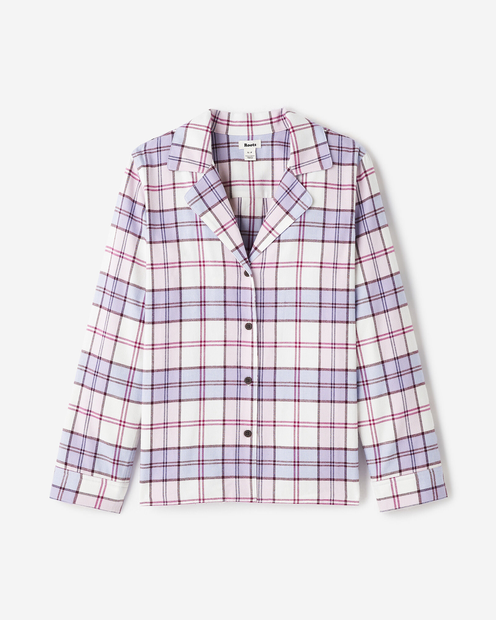 Chemise de pyjama à carreaux pour femme