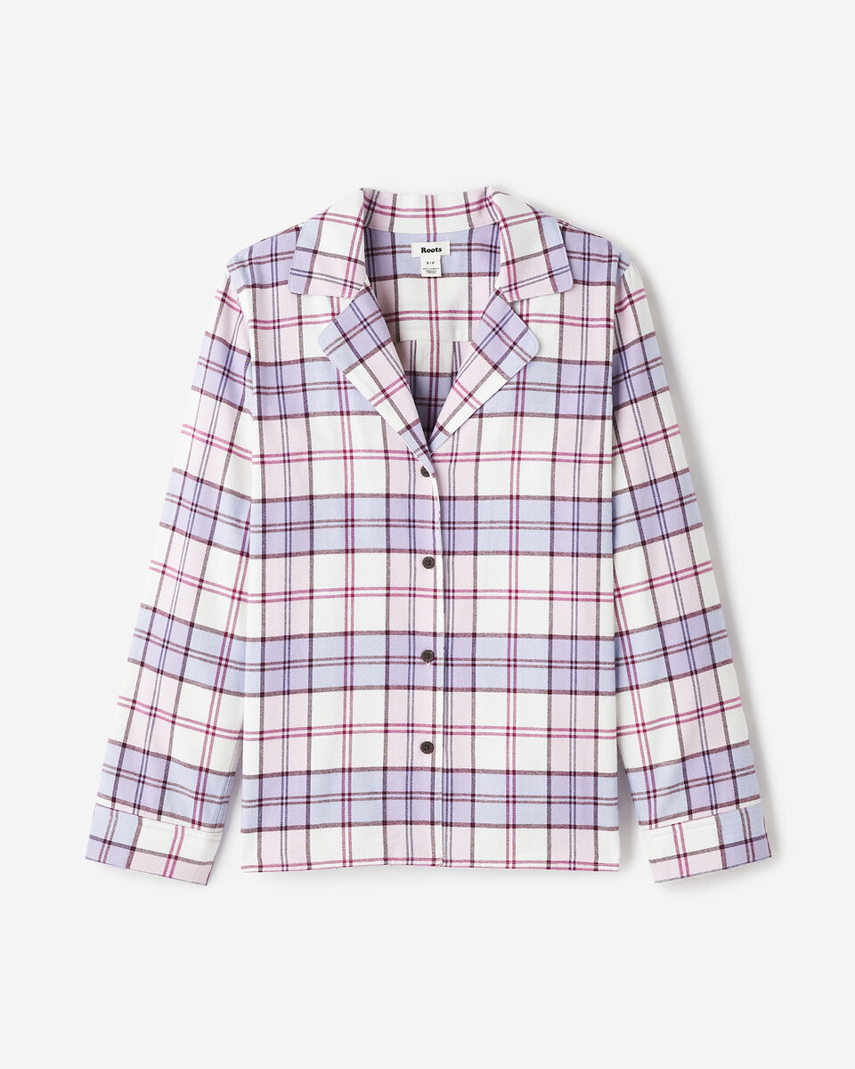 Chemise de pyjama &agrave; carreaux pour femme