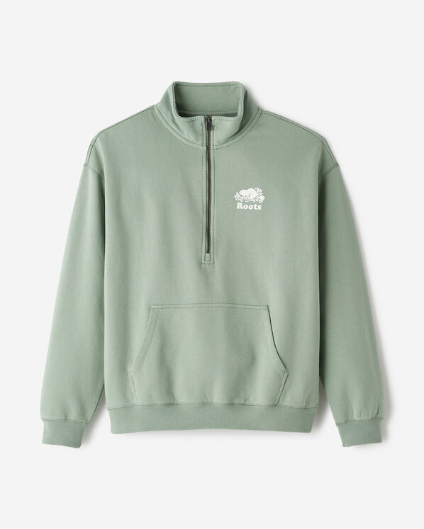 Organic Cooper Relaxed Half Zip Stein