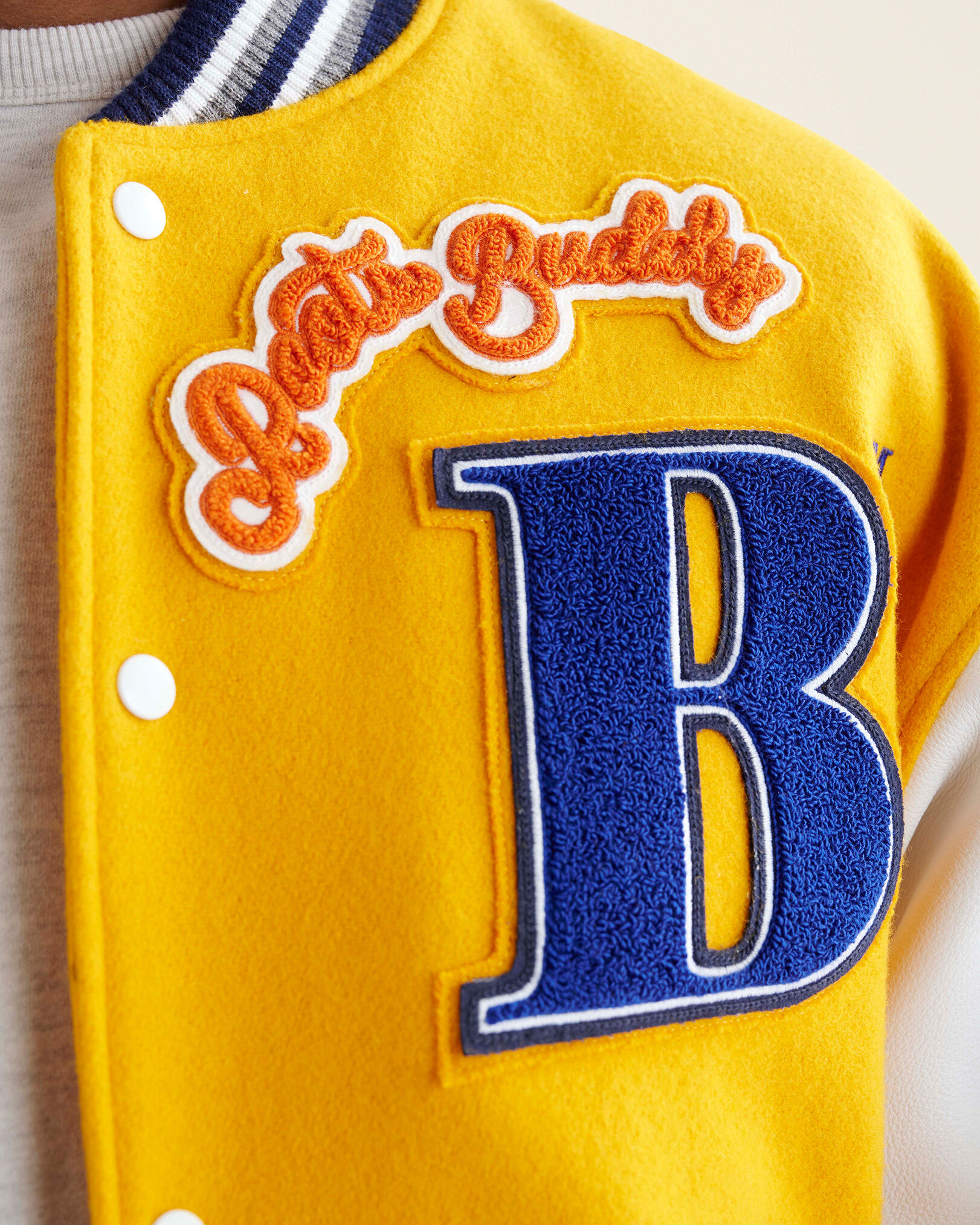 Roots X Better Gift Shop™ Buddy Varsity Jacket Gender Free Roots X Better Gift Shop™ Buddy Varsity Jacket Gender Free