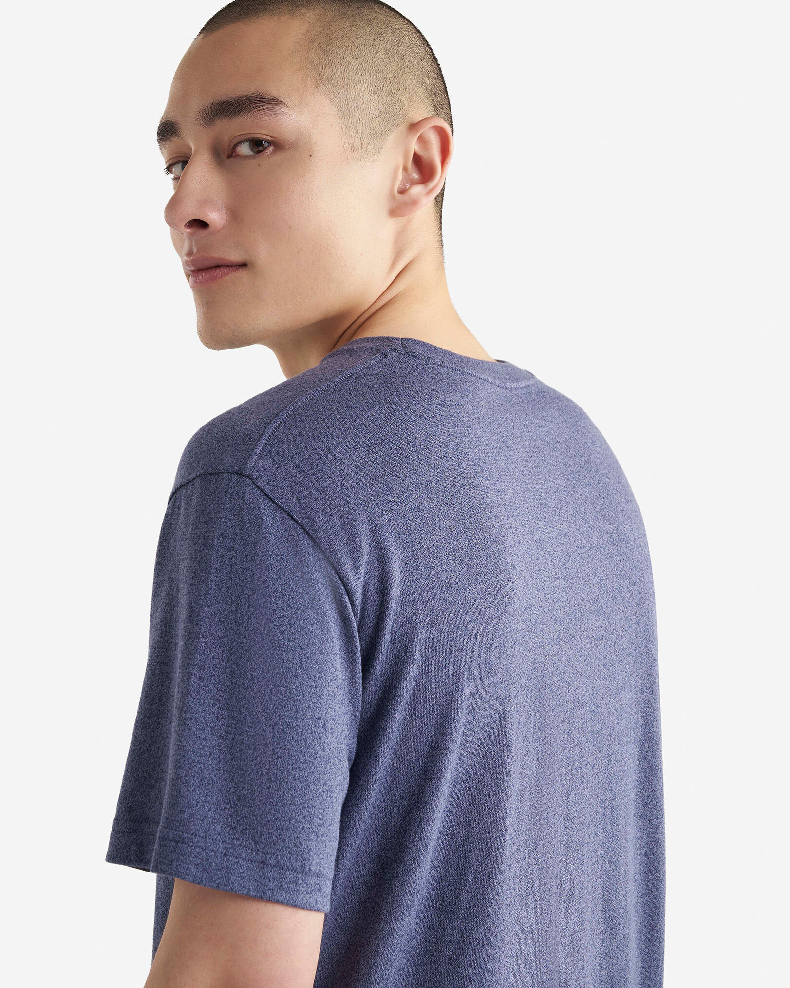 T-shirt poivré en coton bio pour hommes