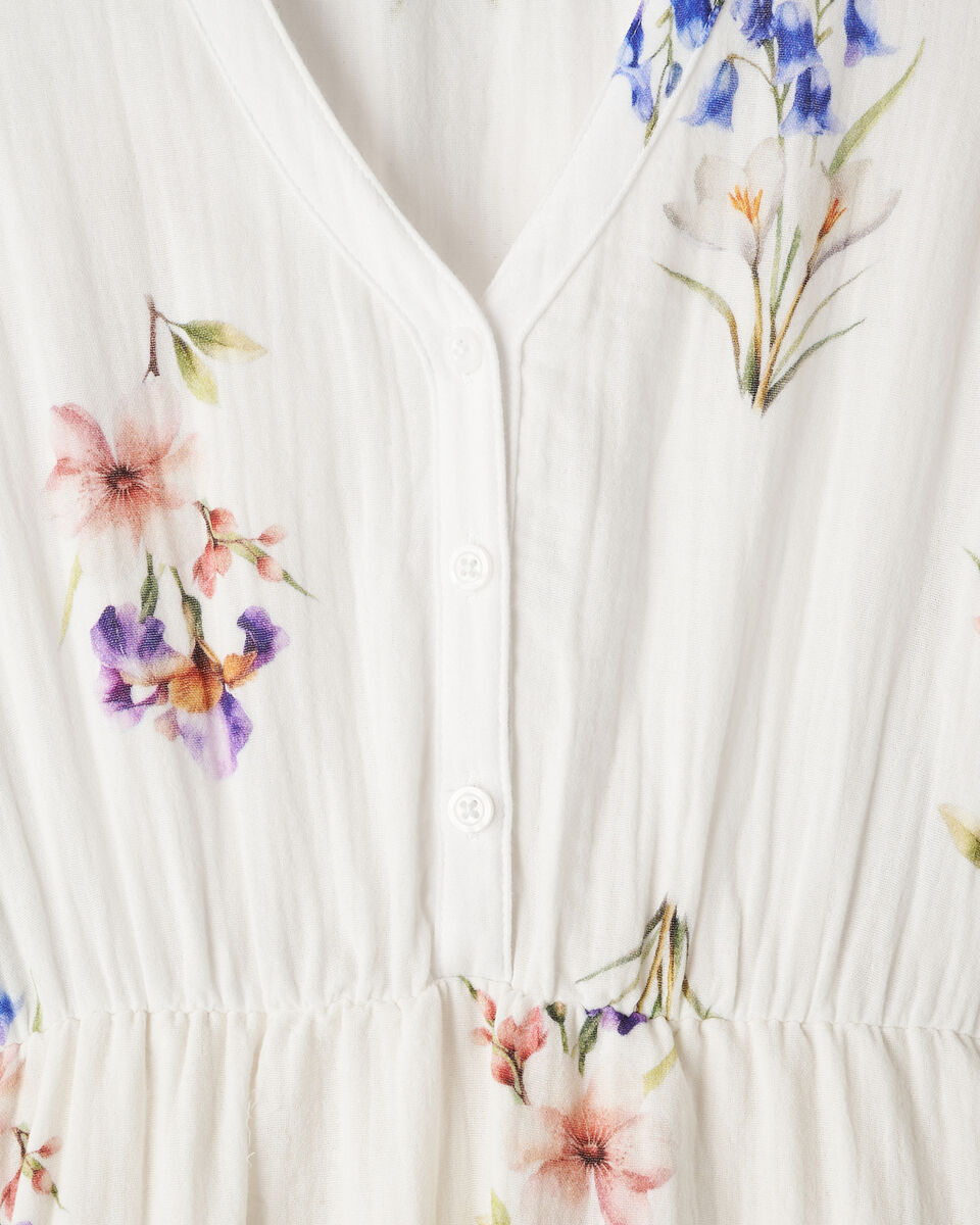 Isla Cotton Gauze Print Tea Dress