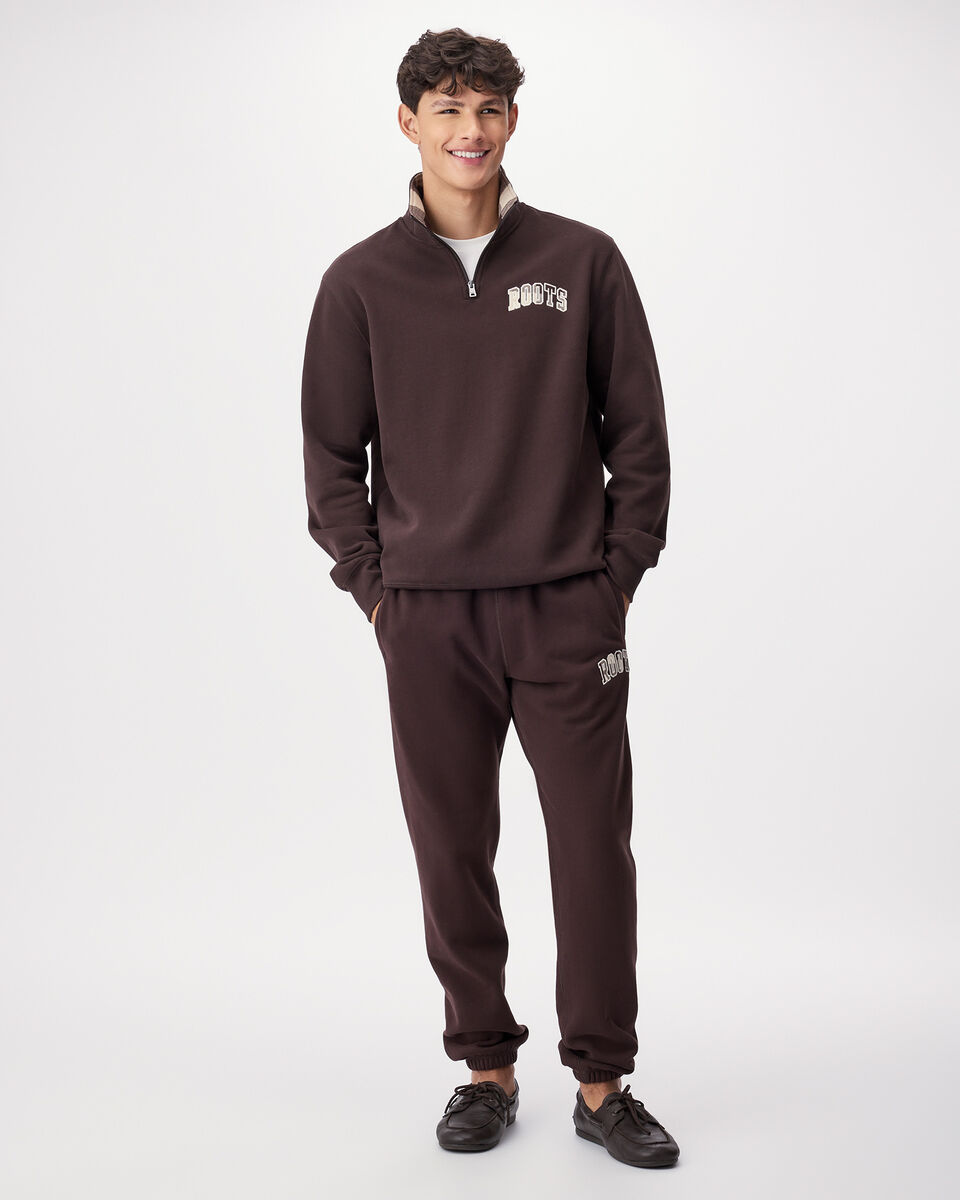 Pantalon molletonn&eacute; &agrave; appliqu&eacute; &agrave; carreaux