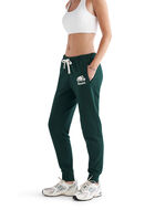 Pantalon original ajusté à cheville côtelée en molleton de coton bio
