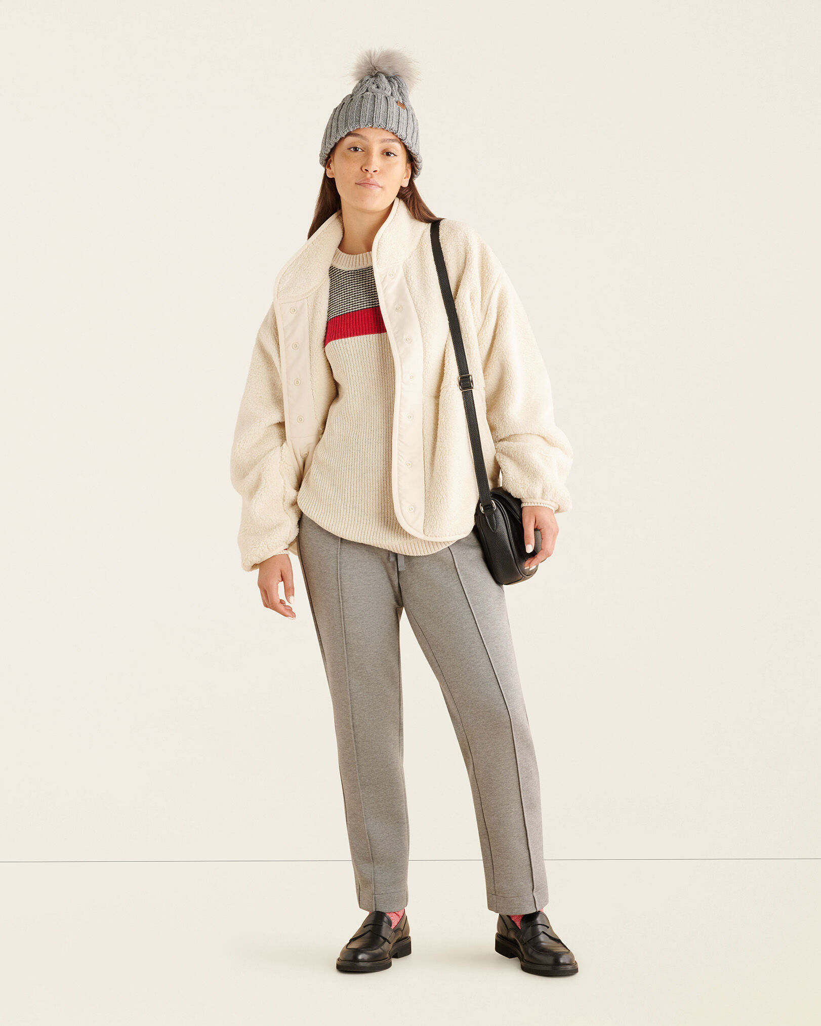 Shearling Fleece Snap Jacket