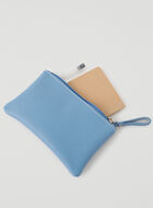 Pochette moyenne à glissière en cuir Cervino
