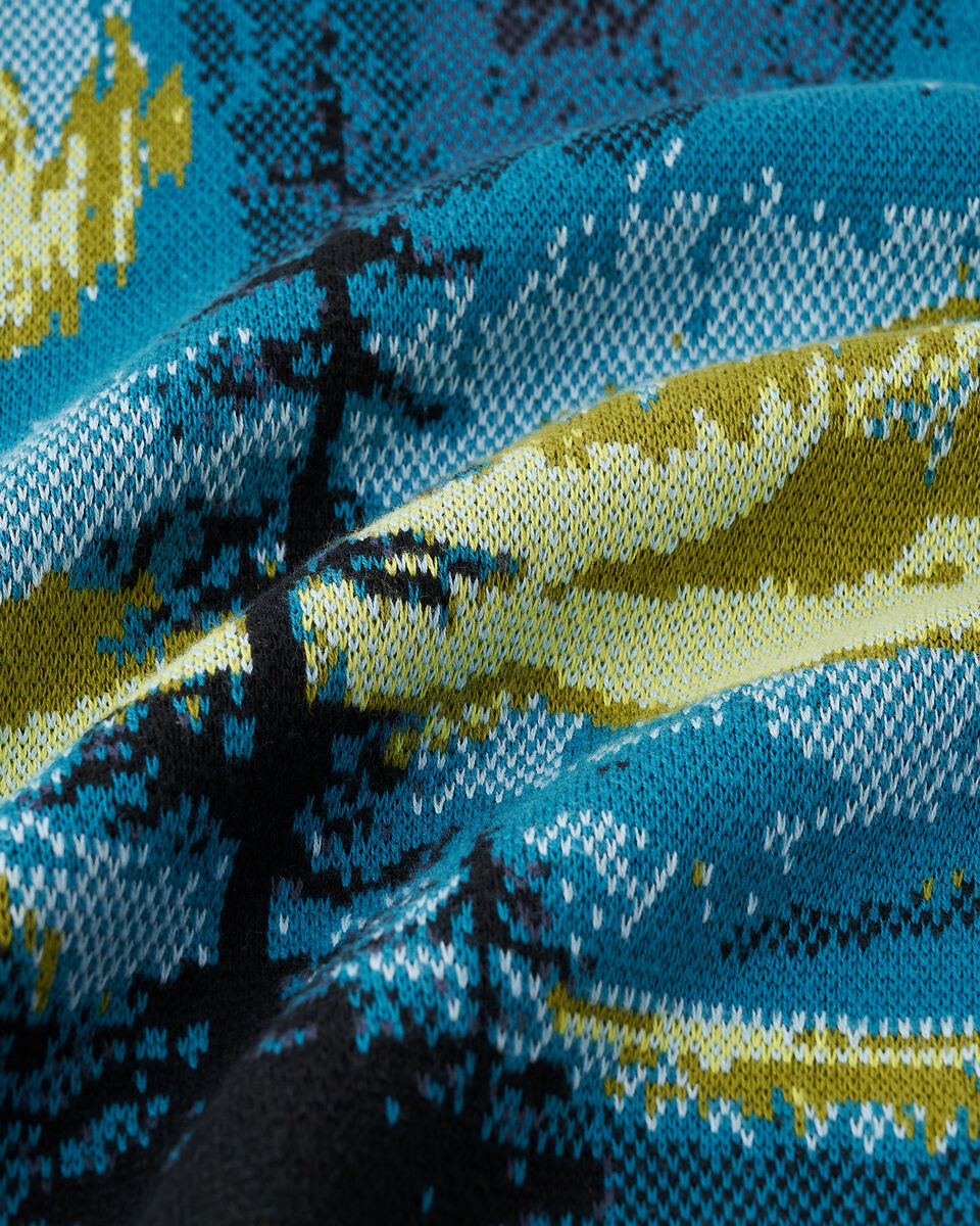 Chandail &agrave; col rond Paysage &agrave; motif intarsia
