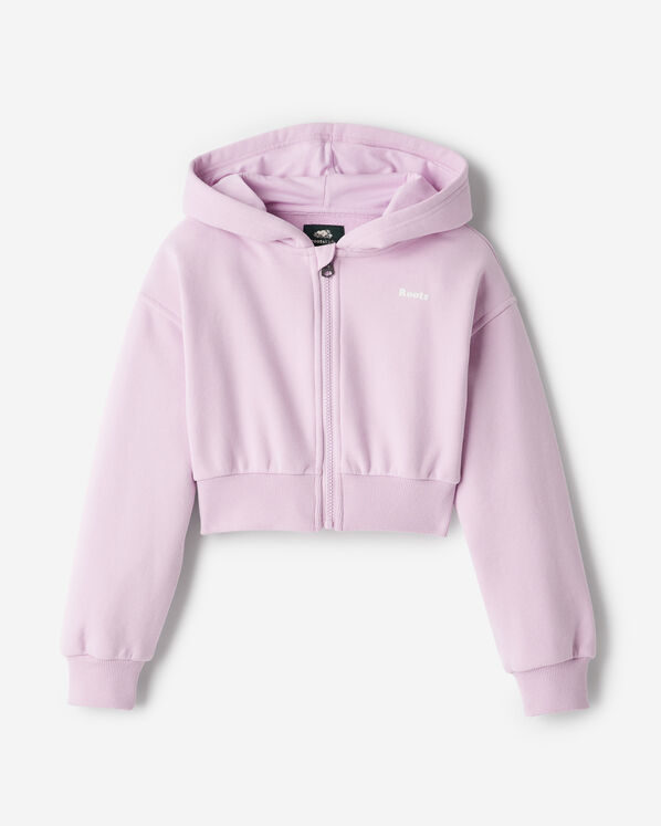 Girls Summer Cloud Cropped Bubble Full Zip Hoodie
