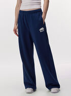 Pantalon &agrave; jambe large en molleton de coton bio Cooper