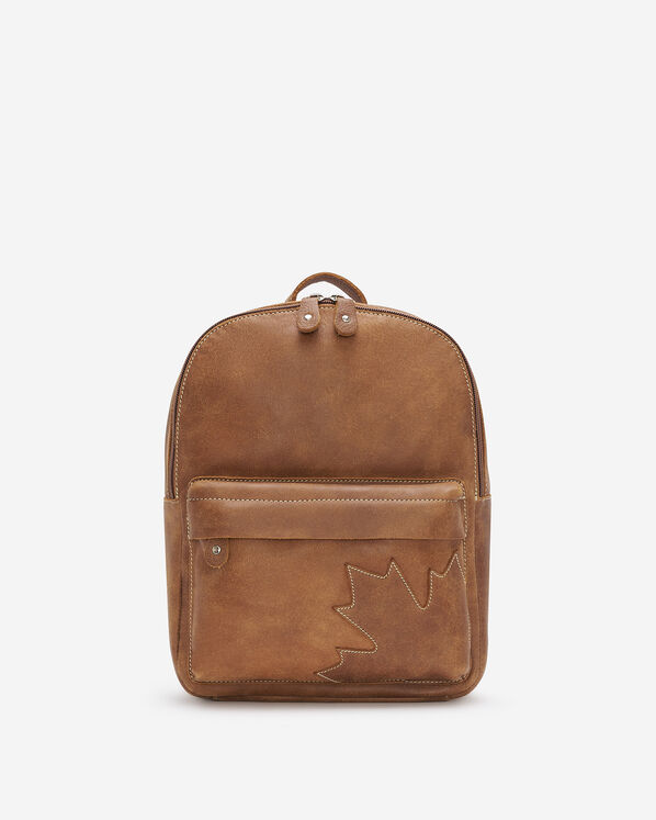 Sac à dos Feuille d’érable en cuir Tribe