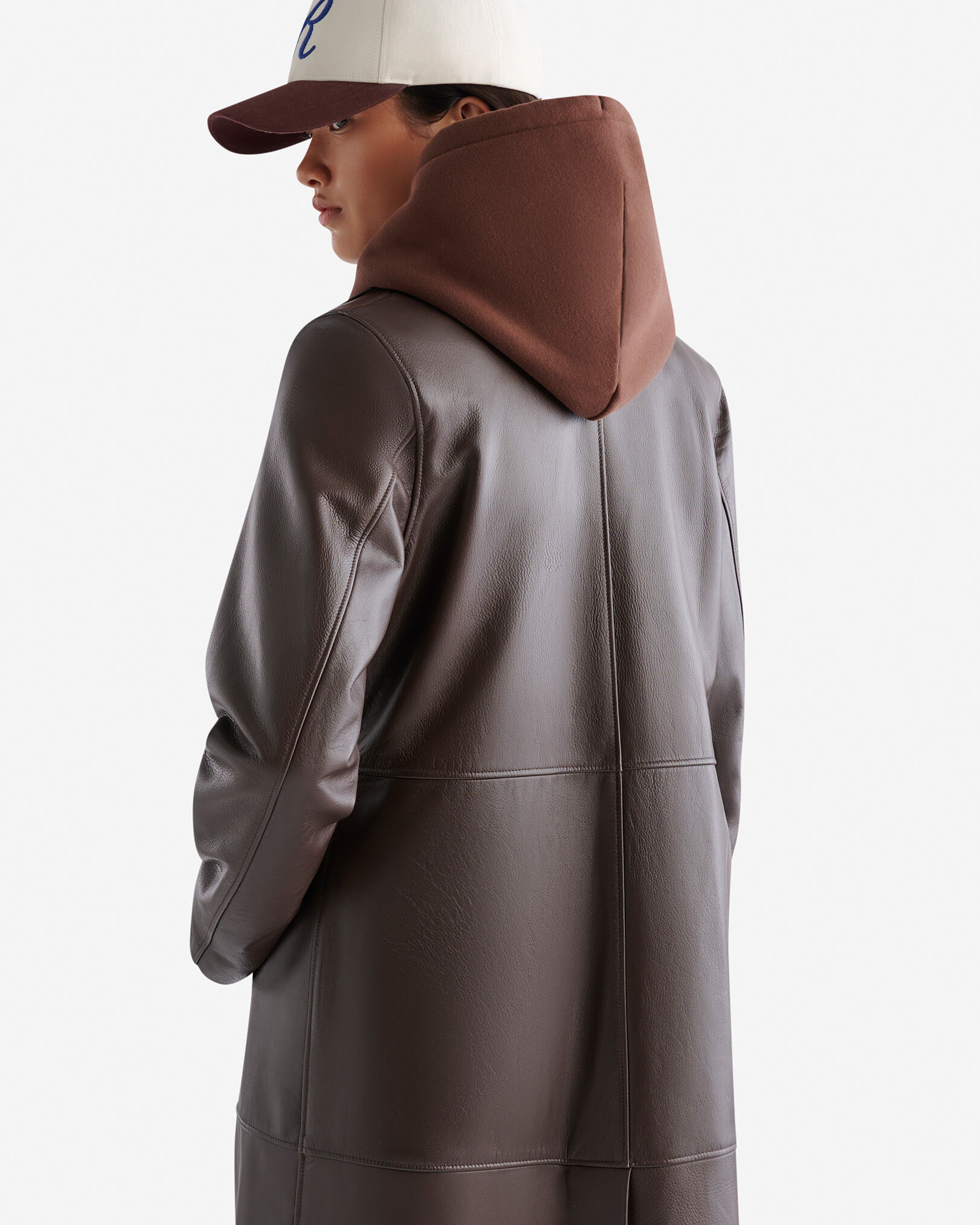 Womens Leather Trench Lake