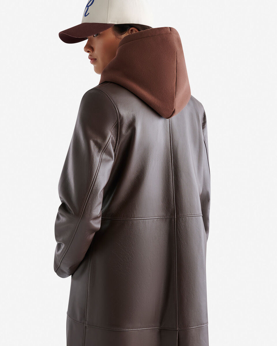 Womens Leather Trench Lake