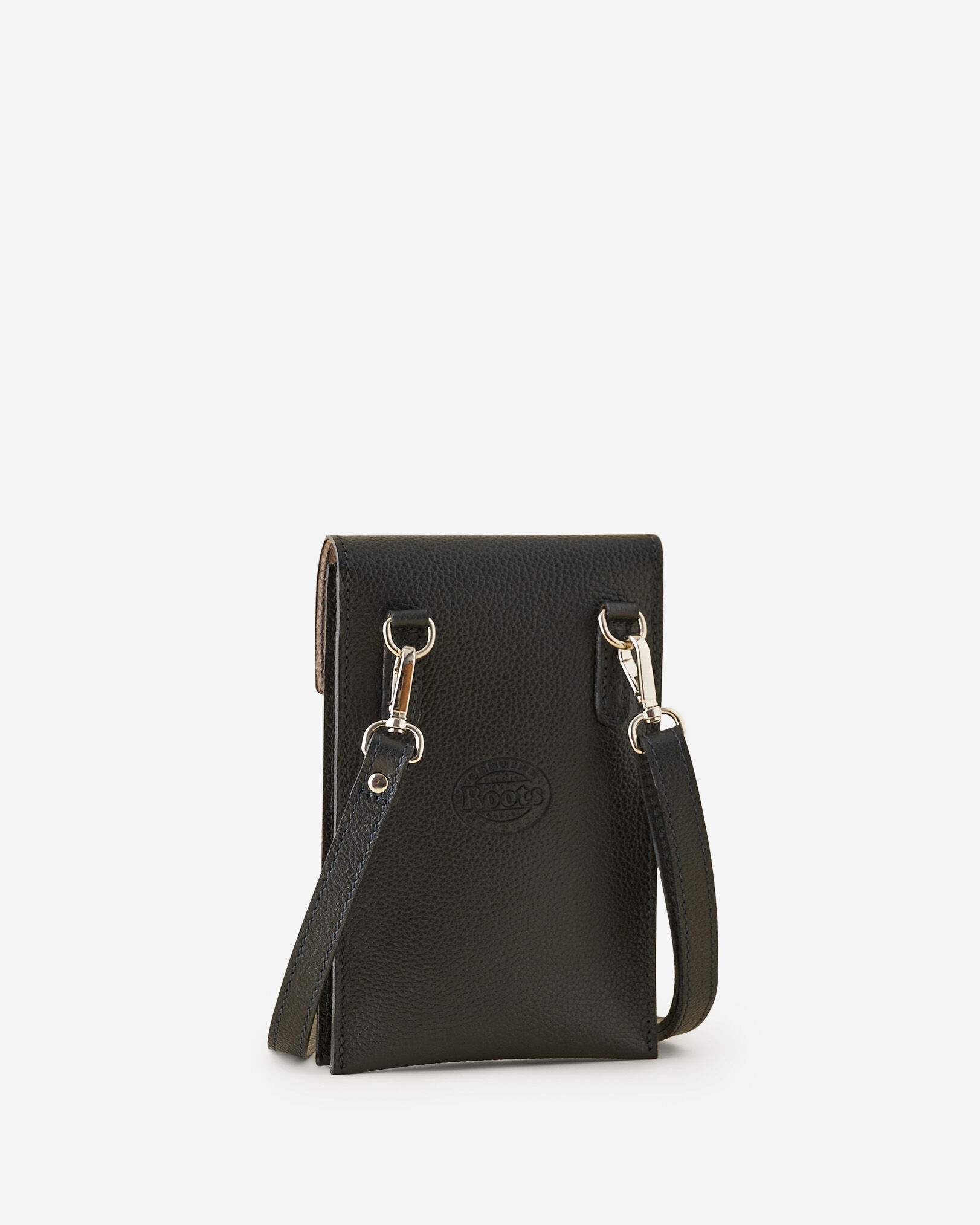 Sac à bandoulière à goussets latéraux en accordéon pour téléphone en cuir Cervino