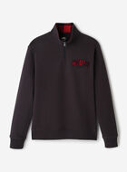 Plaid Applique Half Zip