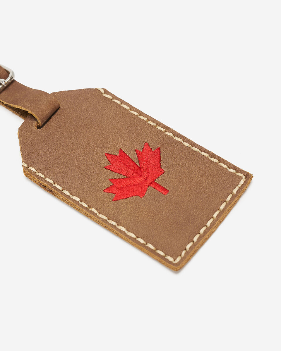 Étiquette de bagage Feuille d’érable en cuir Tribe