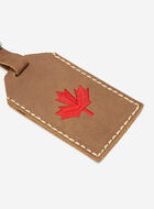 Étiquette de bagage Feuille d’érable en cuir Tribe
