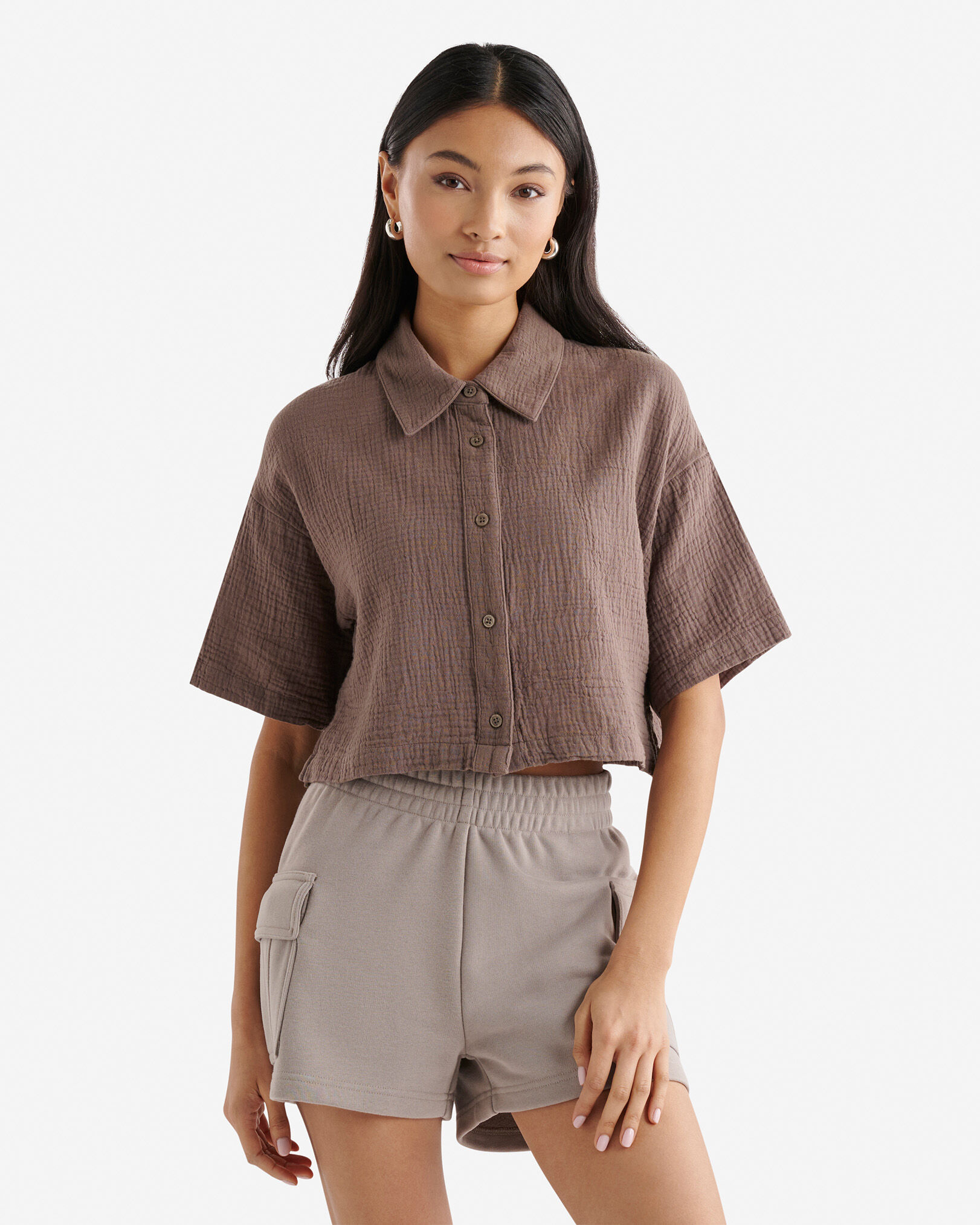 Isla Cotton Gauze Short Sleeve Shirt