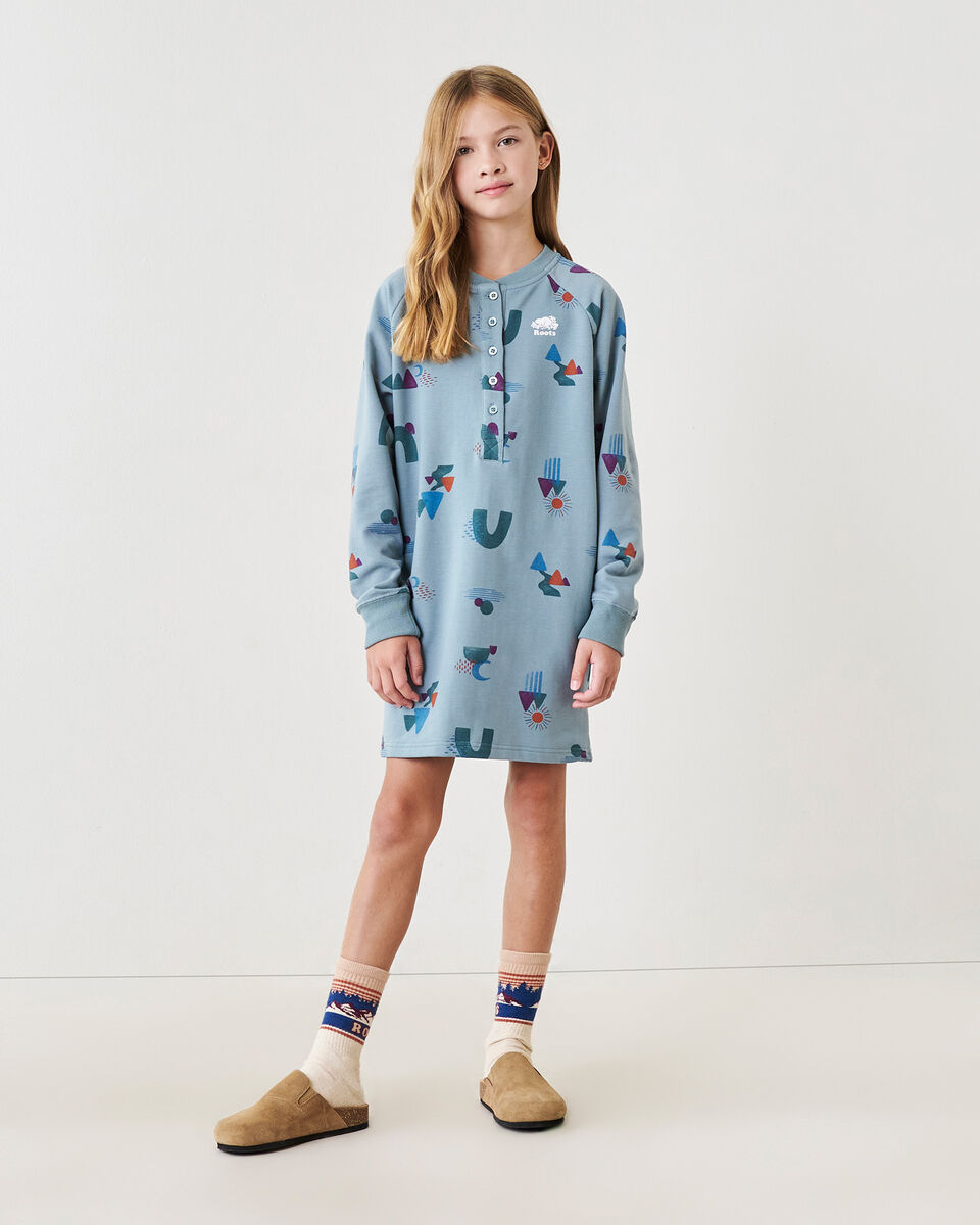 Girls Cozy Henley Dress