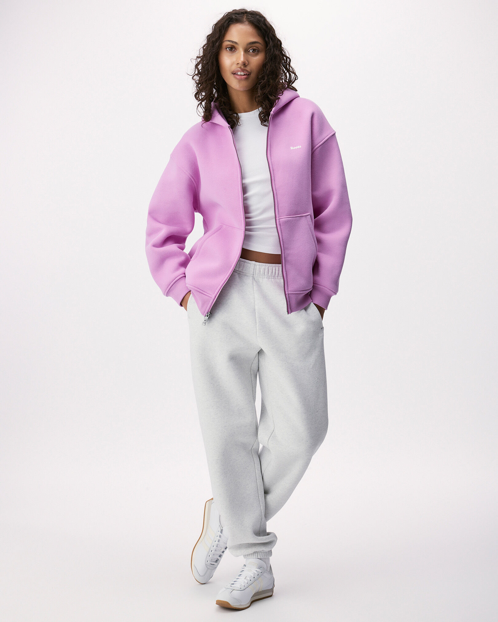 Cloud Long Full Zip Hoodie | Roots