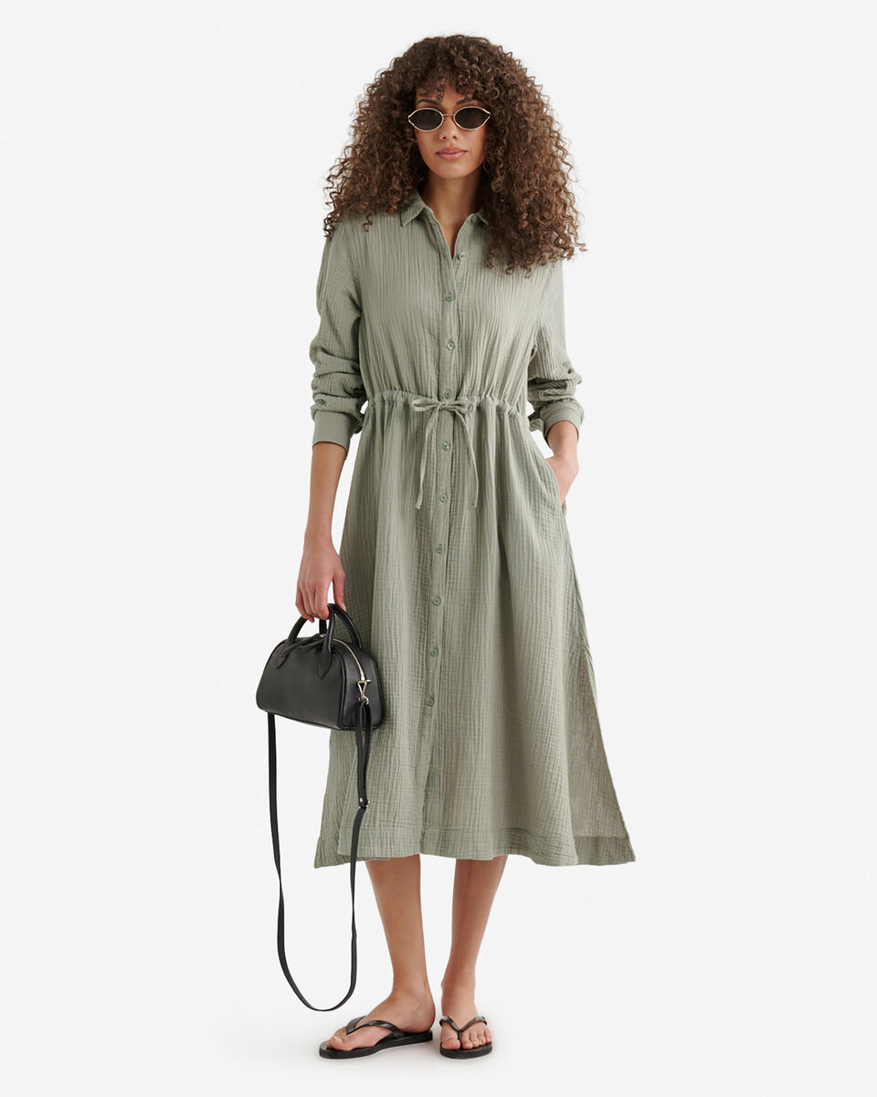 Robe chemise en gaze de coton Isla