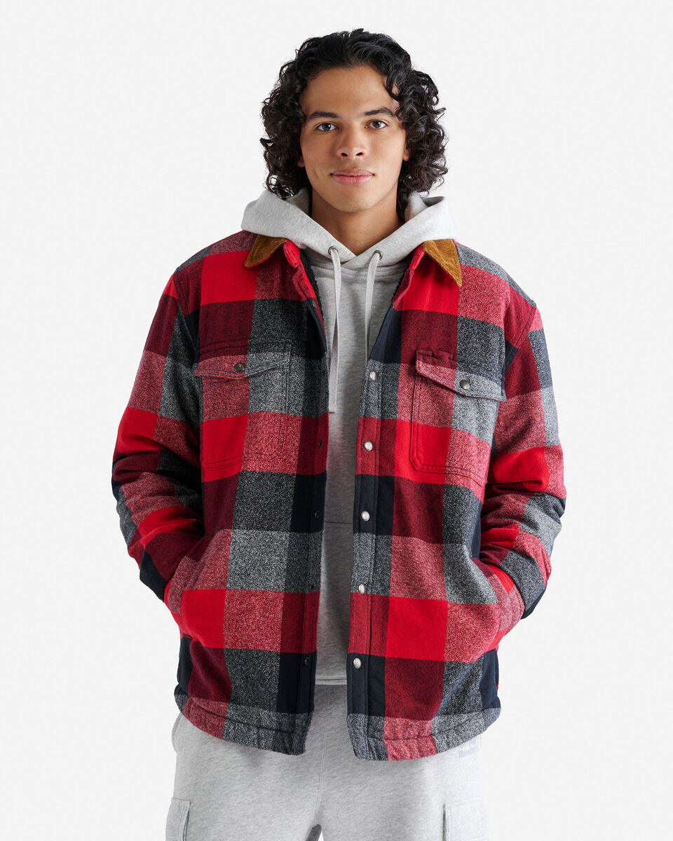 Blouson à carreaux Park avec doublure en sherpa