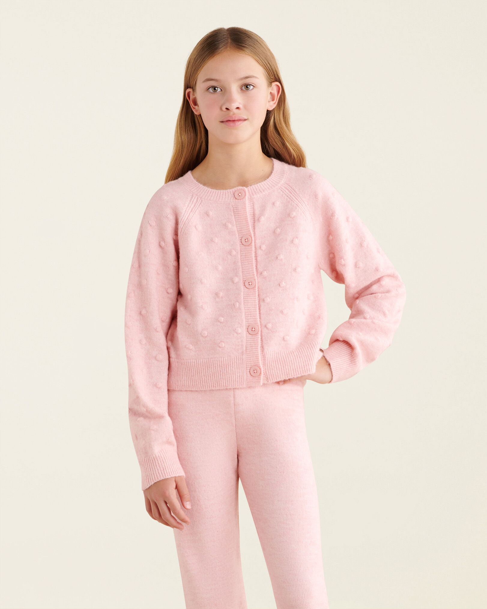 Pink pom pom cardigan online