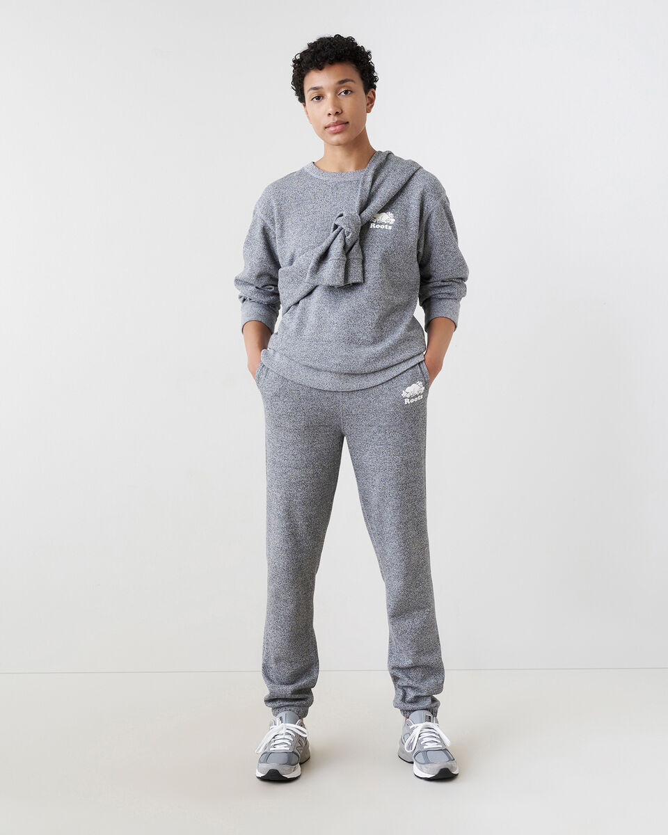 Pantalon en molleton de coton bio à taille haute Cooper
