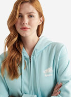 Chandail original décontracté à capuchon et glissière en coton bio