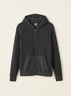 Stretch Waffle Long Sleeve Zip Hoodie