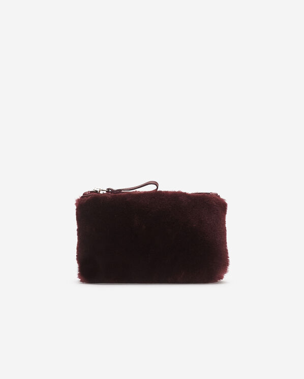 Shearling Medium Zip Pouch
