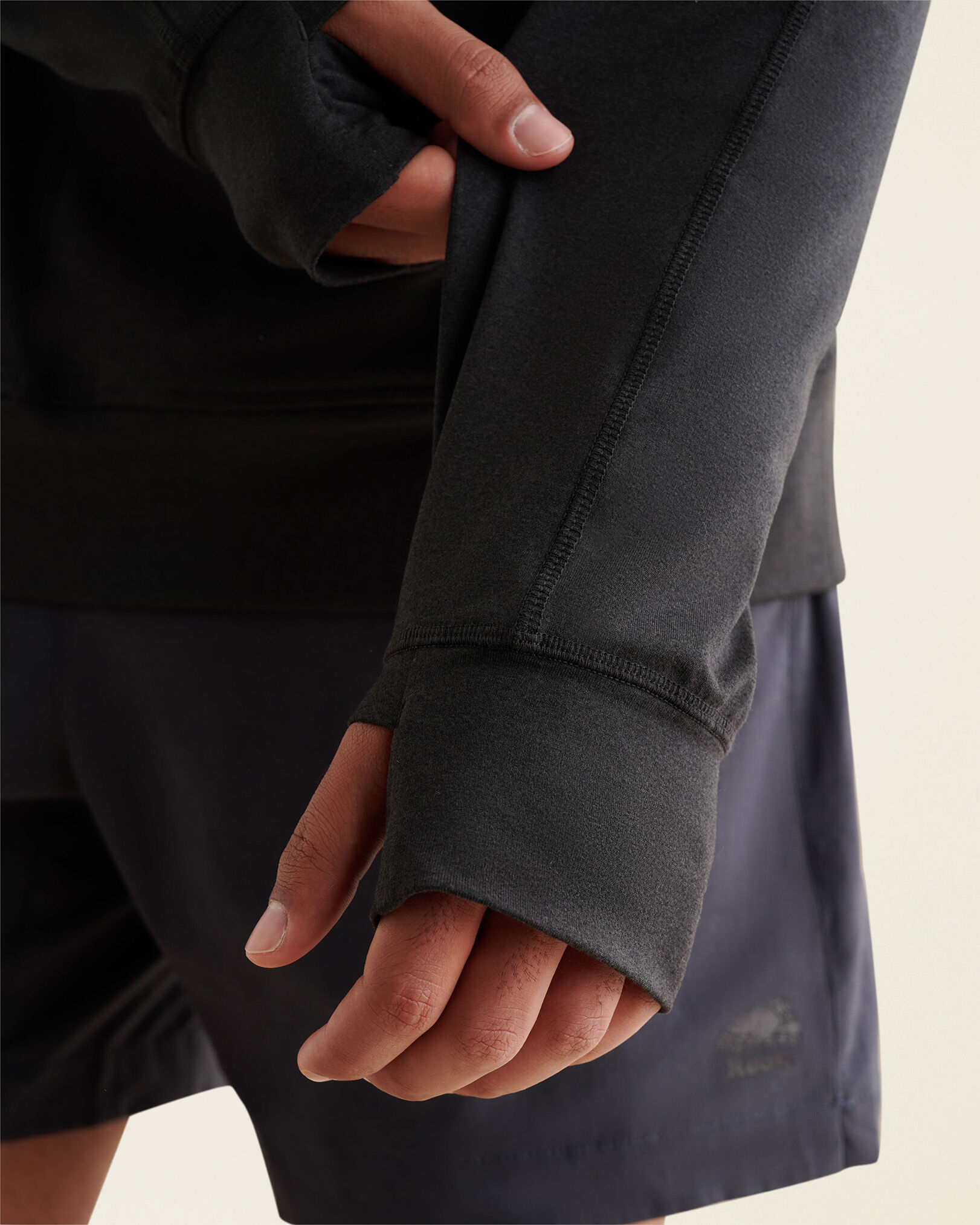 Black long sleeve hoodie sales