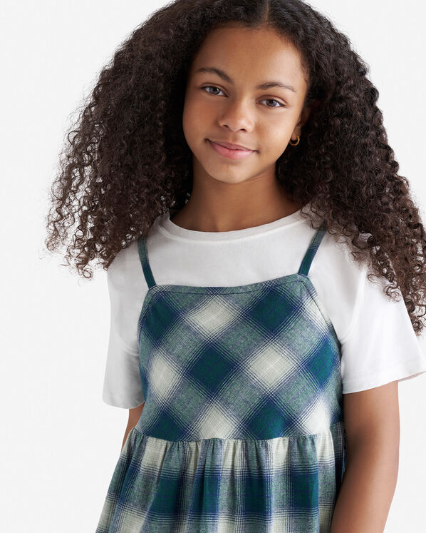 Girls Plaid Slip Dress