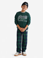 Kids Plaid Applique Crew Sweatshirt