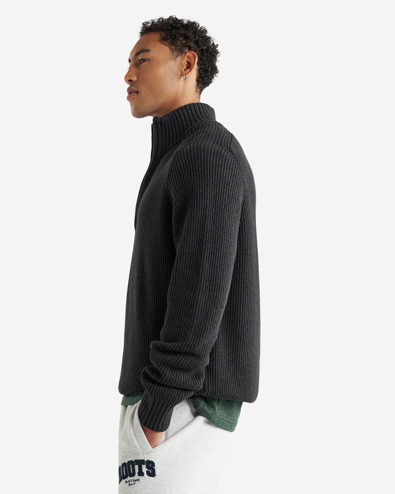 Robson Shaker Half Zip | Roots