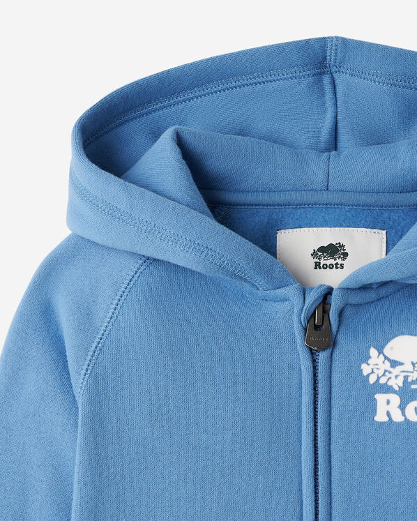 Chandail original à capuchon et glissière en coton bio pour tout-petits