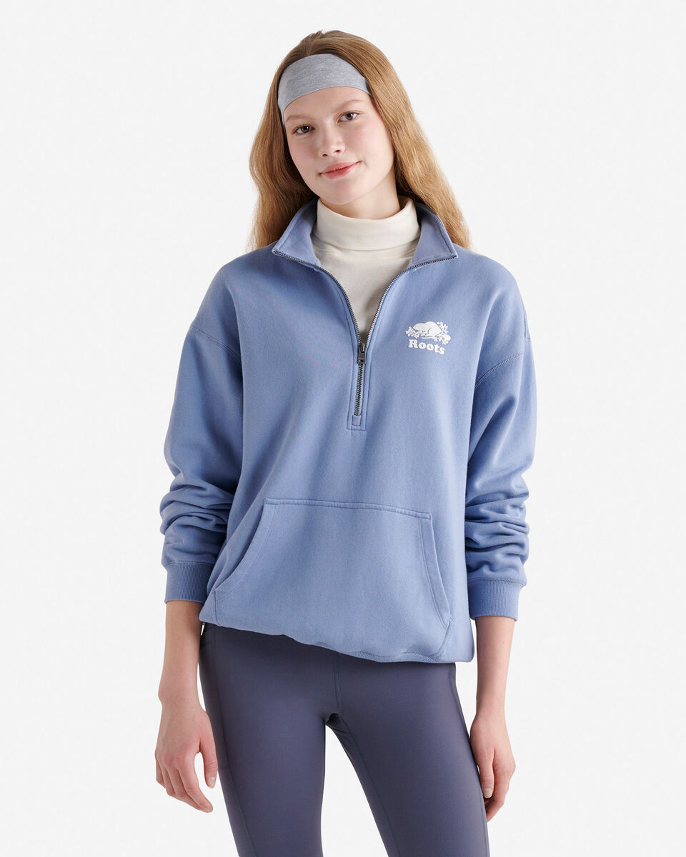 Organic Cooper Relaxed Half Zip Stein