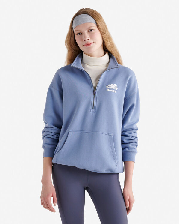 Organic Cooper Relaxed Half Zip Stein