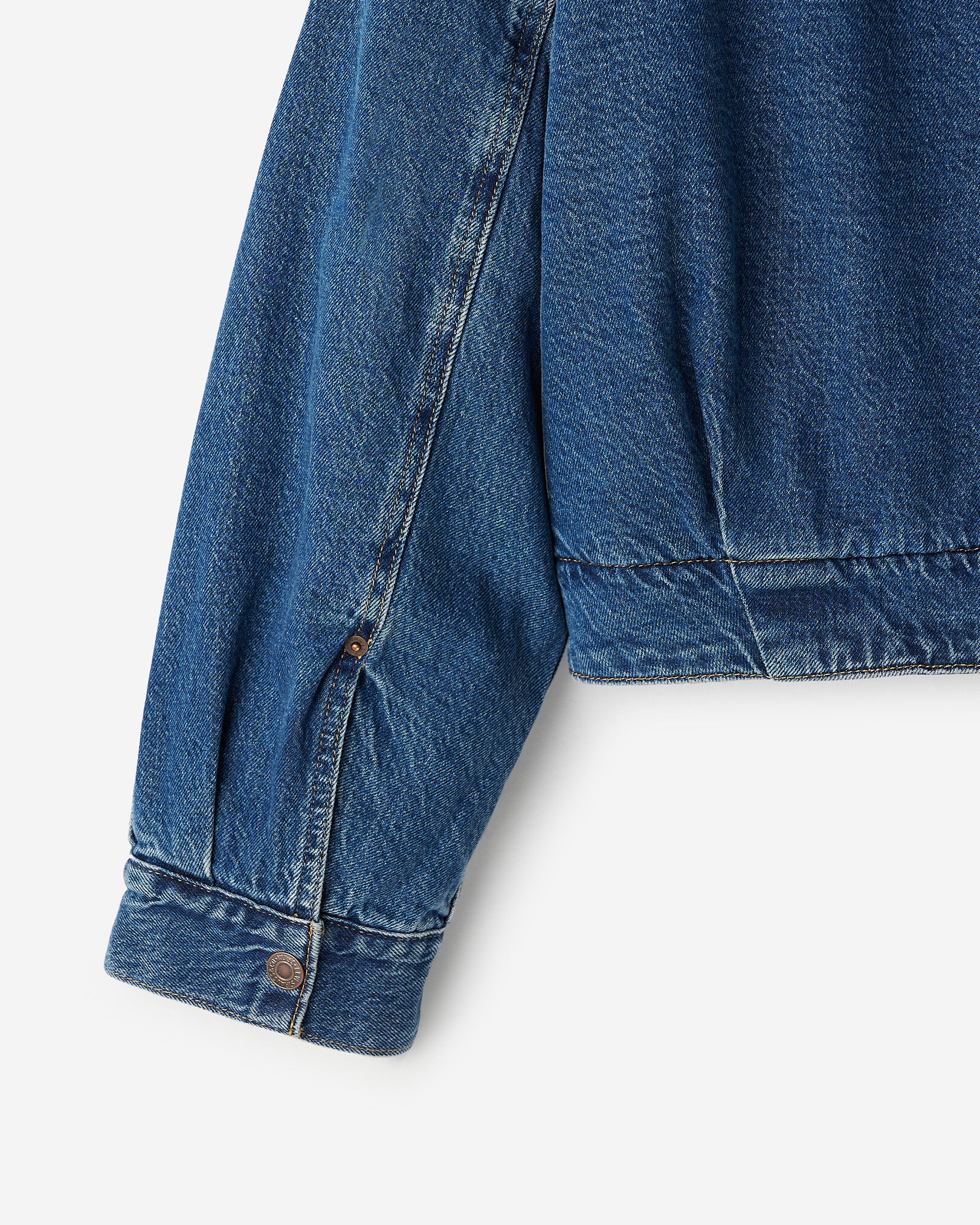 Levi's®  Collarless Crop Womens Sherpa Trucker Jacket