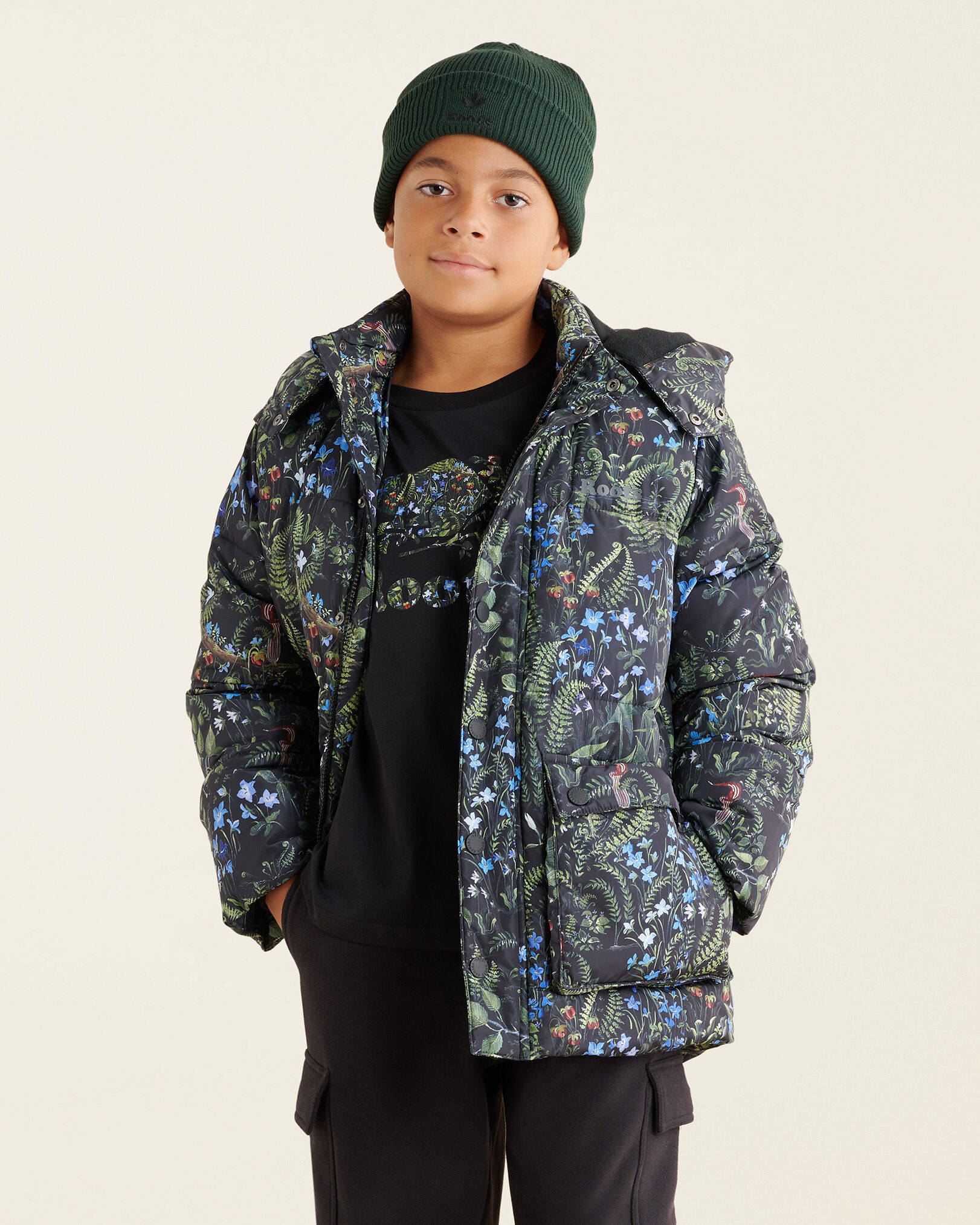 Roots long shop packable jacket