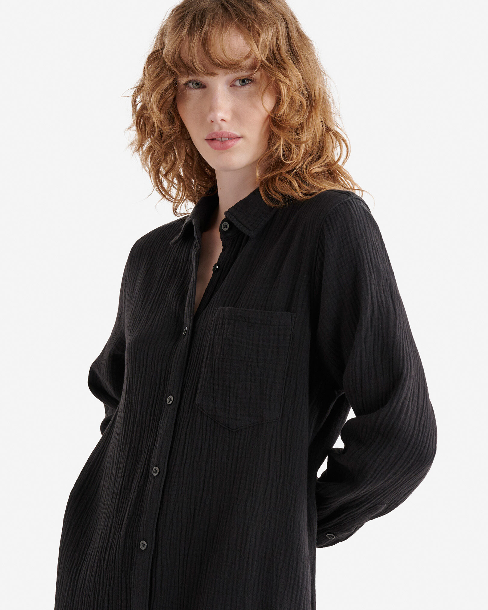 Isla Cotton Gauze Shirt Dress