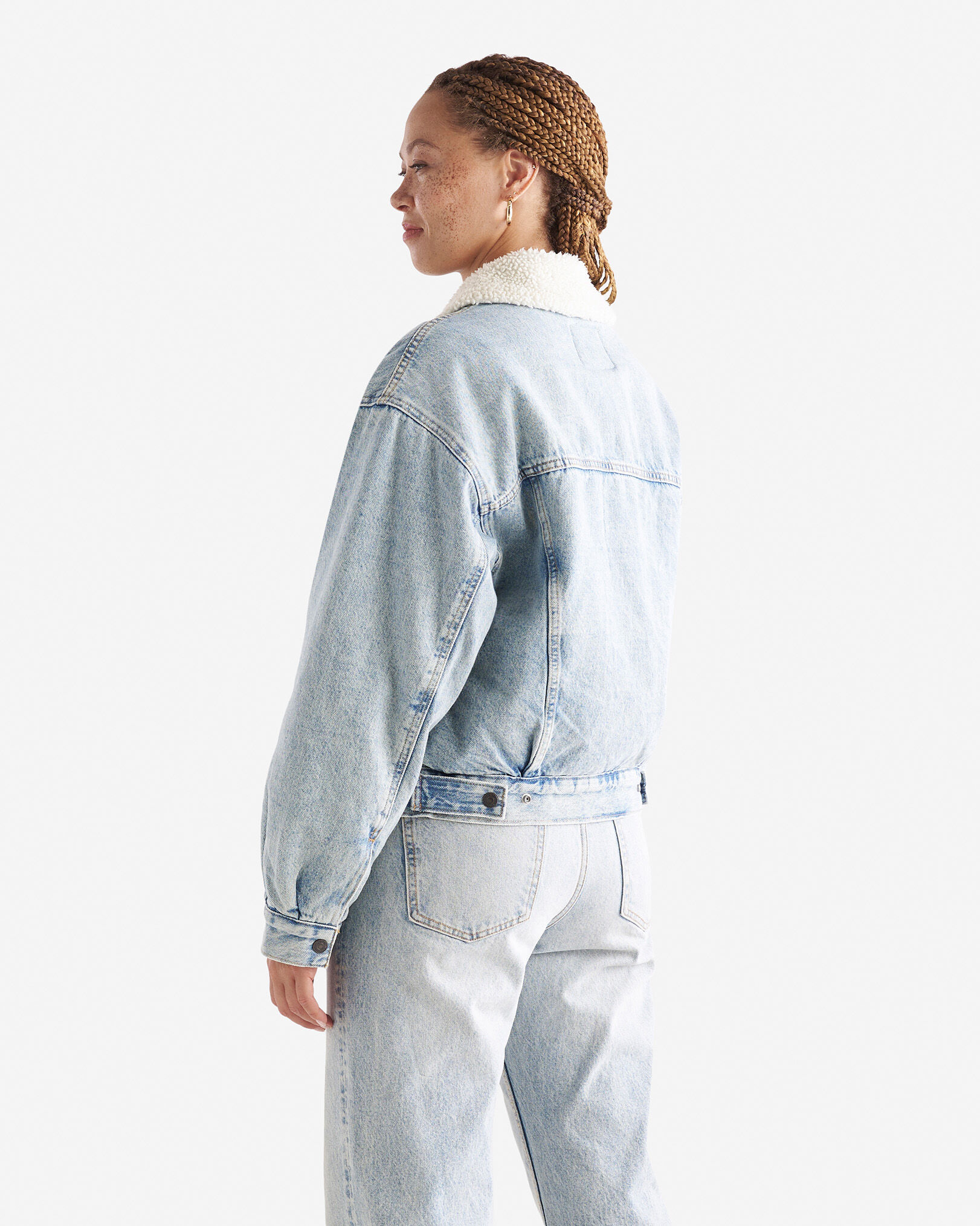 Free people sherpa trucker jacket shop