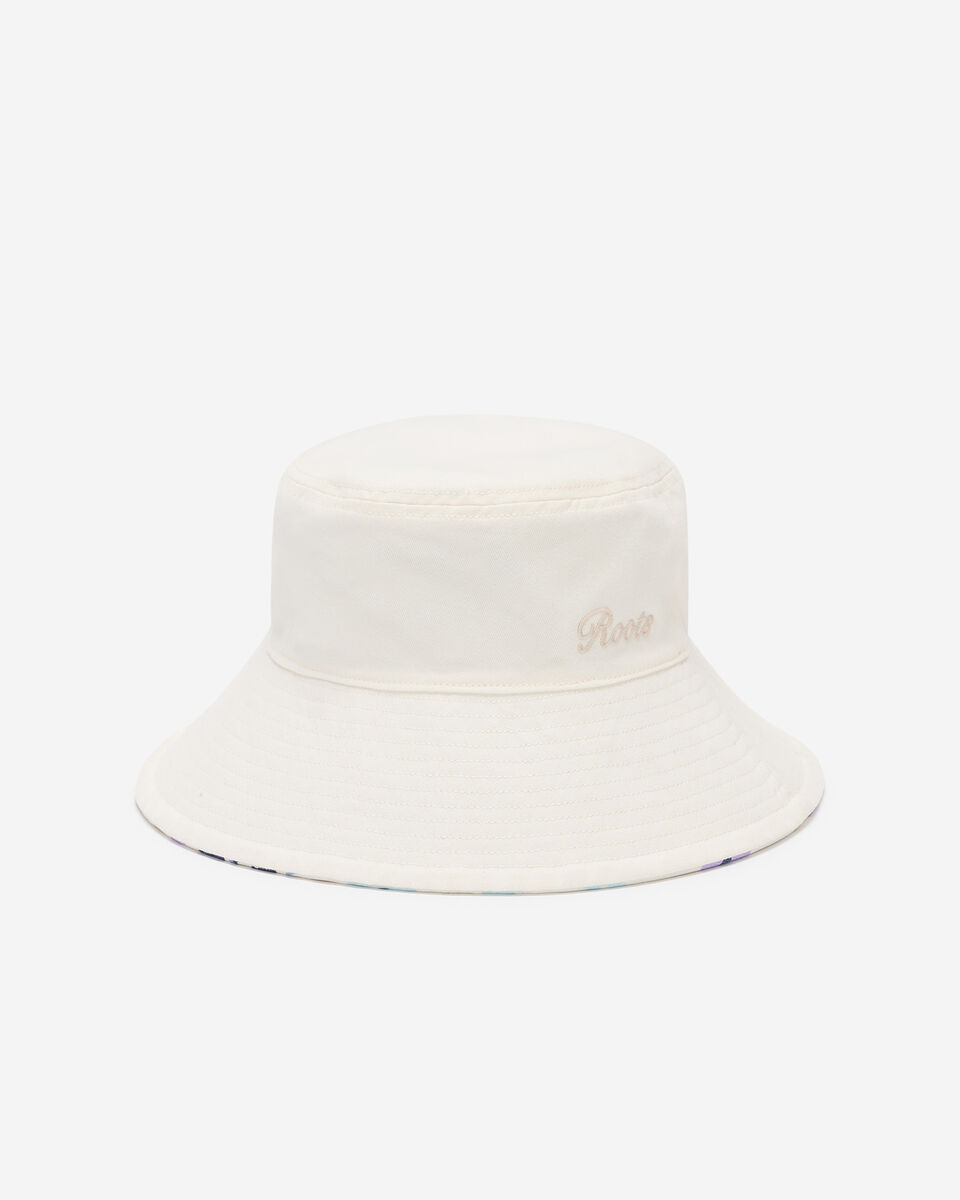 Chapeau style p&ecirc;cheur r&eacute;versible floral