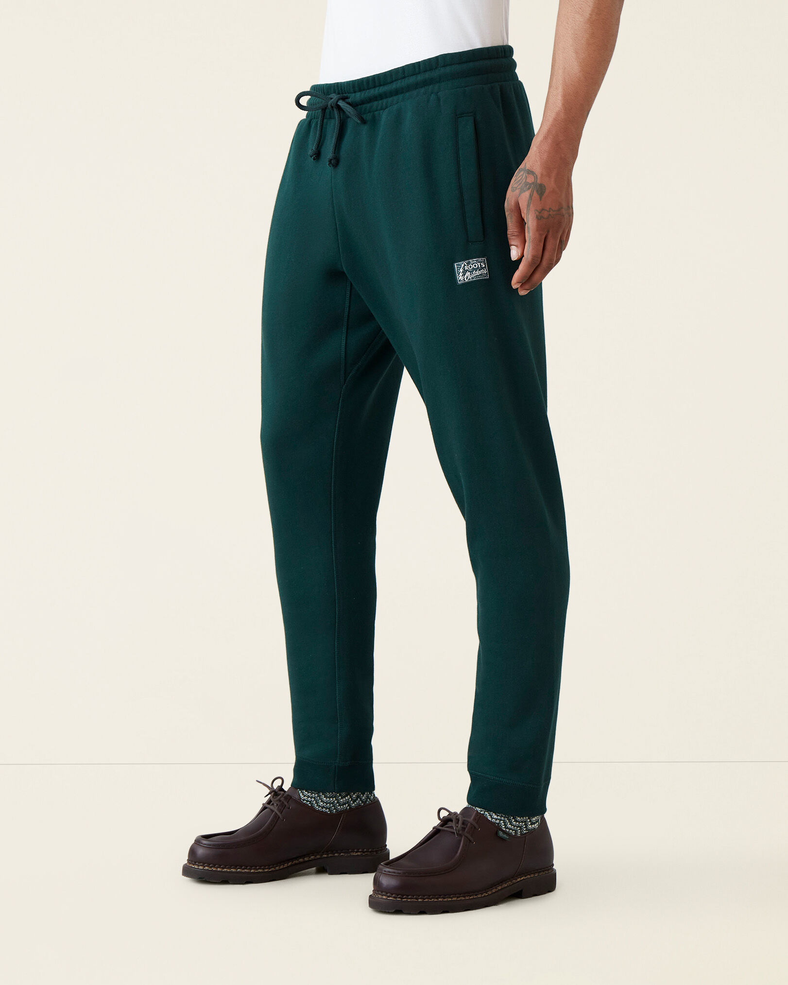Roots slim sweatpants sales
